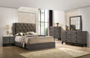 Avantika Fabric & Rustic Gray Oak Eastern King Bed - Furniture Now (CA)