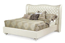 AICO Hollywood Swank King Upholstered Platform Bed in Pearl - Furniture Now (CA)