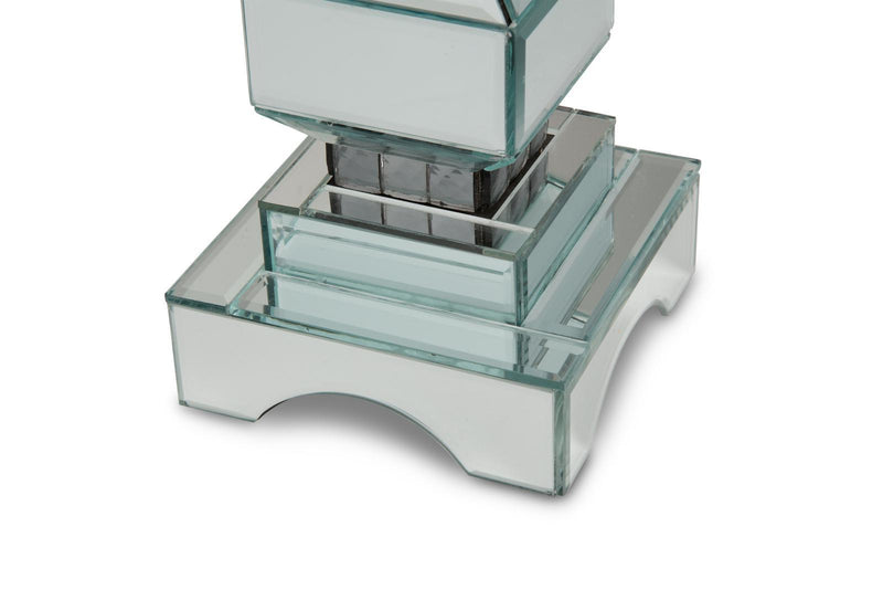 AICO Montreal 2-Tier Mirrored Candle Holder w/Crystal Accents (2/pack) - Furniture Now (CA)