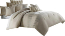 Captiva 9-pc Queen Comforter Set in Neutral - Furniture Now (CA)