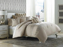Captiva 10-pc King Comforter Set in Neutral - Furniture Now (CA)