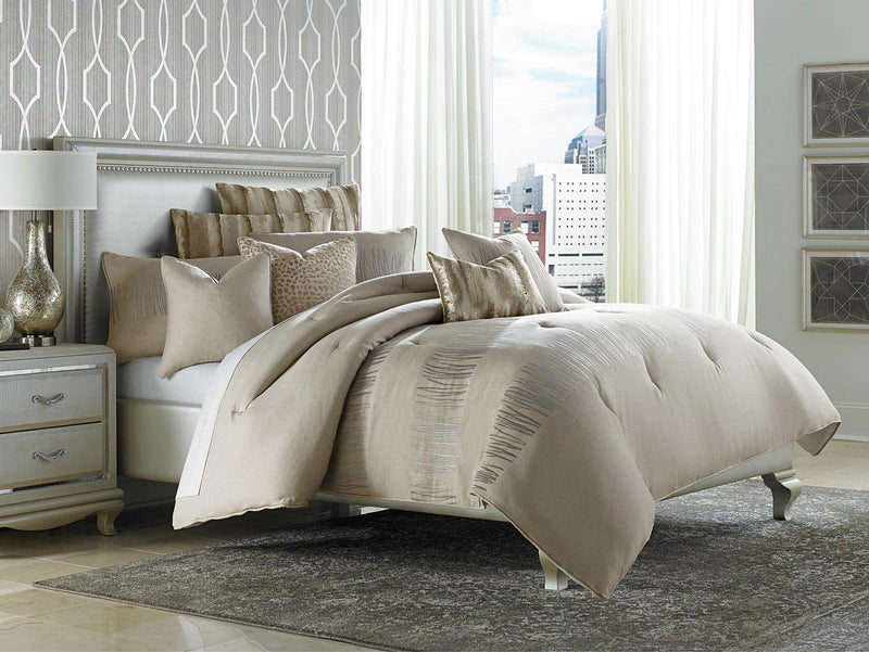 Captiva 10-pc King Comforter Set in Neutral - Furniture Now (CA)