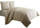 Dash 3-pc King Coverlet Set in Natural - Furniture Now (CA)