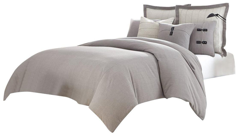 Fusion 7-pc Queen Duvet Set in Gray - Furniture Now (CA)