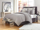 Fusion 7-pc Queen Duvet Set in Gray - Furniture Now (CA)