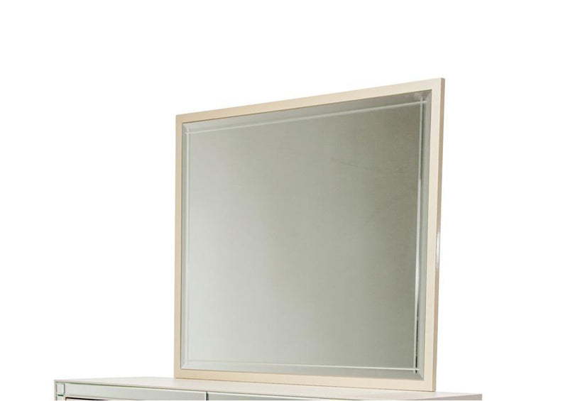 Hollywood Loft Rectangular Dresser Mirror in Frost - Furniture Now (CA)