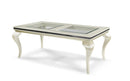 Hollywood Swank Leg Dining Table in Pearl Caviar - Furniture Now (CA)