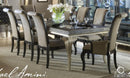 Hollywood Swank Leg Dining Table in Pearl Caviar - Furniture Now (CA)
