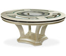 Hollywood Swank Round Dining Table in Pearl Caviar - Furniture Now (CA)