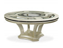 Hollywood Swank Round Dining Table in Pearl Caviar - Furniture Now (CA)