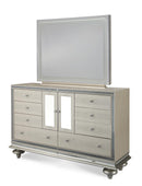 Hollywood Swank Rectangular Dresser Mirror in Crystal Croc - Furniture Now (CA)