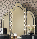 Hollywood Swank Vanity Mirror in Black Iguana - Furniture Now (CA)