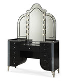 Hollywood Swank Vanity Mirror in Black Iguana - Furniture Now (CA)