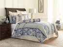 AICO Provence 9-pc Queen Duvet Set in Cadet - Furniture Now (CA)