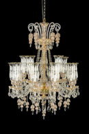 Lighting Garnier 15 Light Chandelier in Clear and Gold - Furniture Now (CA)