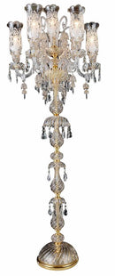 Lighting Garnier 7 Light Floor Lamp in Clear and Gold - Furniture Now (CA)