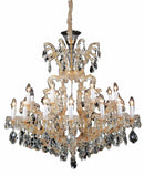 Lighting La Scala 19 Light Chandelier in Cognac and Gold - Furniture Now (CA)