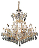 Lighting La Scala 25 Light Chandelier in Cognac and Gold - Furniture Now (CA)