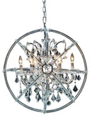 Lighting Pena 6 Light Chandelier in Clear and Chrome - Furniture Now (CA)