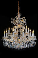 Lighting San Carlo 19 Light Chandelier in Clear and Gold - Furniture Now (CA)