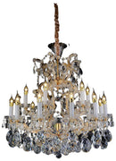 Lighting San Carlo 19 Light Chandelier in Clear and Gold - Furniture Now (CA)