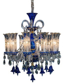 Lighting Winter Palace 10 Light Chandelier in Blue, Clear and Gold - Furniture Now (CA)