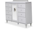 Melrose Plaza Upholstered Dresser in Dove - Furniture Now (CA)