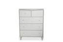 Melrose Plaza Upholstered Five Drawer Chest in Dove - Furniture Now (CA)