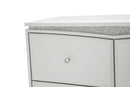 Melrose Plaza Upholstered Five Drawer Chest in Dove - Furniture Now (CA)