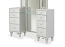 Melrose Plaza Upholstered Vanity in Dove - Furniture Now (CA)