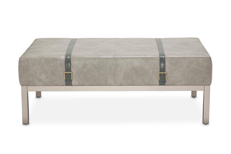 Menlo Station Rectangular Cocktail Ottoman in DoveGray - Furniture Now (CA)