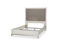 Menlo Station California King Panel Bed w/ Fabric Insert in Eucalyptus - Furniture Now (CA)