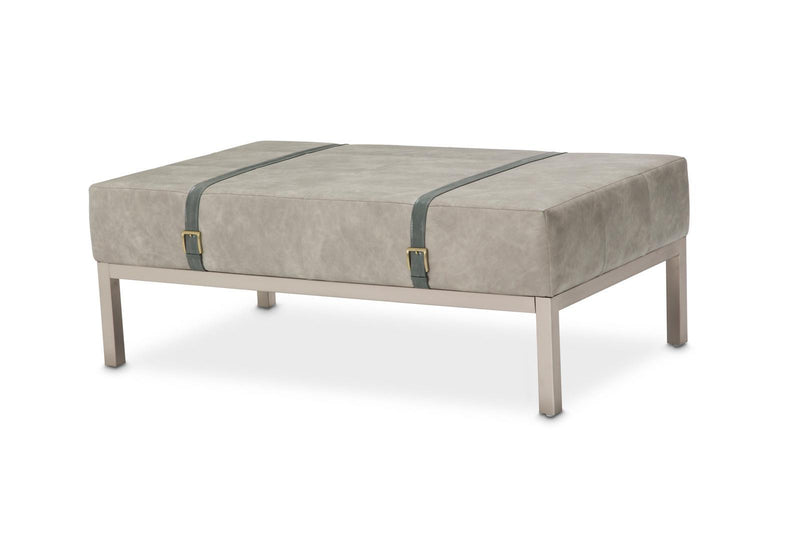 Menlo Station Rectangular Cocktail Ottoman in DoveGray - Furniture Now (CA)