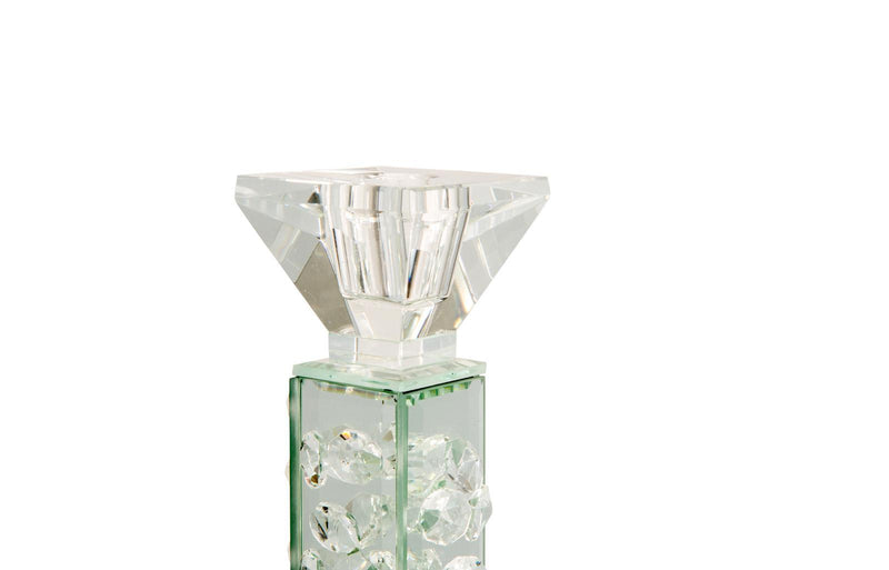 Montreal Slender Mirrored Crystal Candle Holder, Large (6/pack) - Furniture Now (CA)