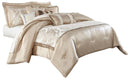 Palermo 10-pc Queen Comforter Set in Sand - Furniture Now (CA)