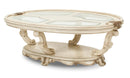 Platine de Royale Oval Cocktail Table in Champagne - Furniture Now (CA)