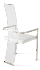 State St Arm Chair in Glossy White (Set of 2) - Furniture Now (CA)