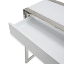 State St Console Table in Glossy White - Furniture Now (CA)