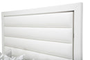 State St California King Upholstered Panel Bed in Glossy White - Furniture Now (CA)