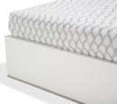 State St Queen Upholstered Panel Bed in Glossy White - Furniture Now (CA)