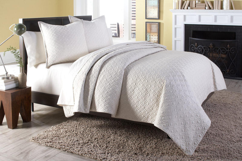 Taylor 3-pc Queen Coverlet/Duvet Set in Linen - Furniture Now (CA)