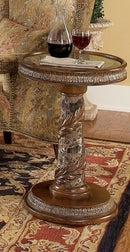 Villa Valencia Chair Side Table in Classic Chestnut - Furniture Now (CA)
