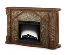 Villa Valencia 2pc Fireplace w/Insert w/Heater and LED Lights in Classic Chestnut - Furniture Now (CA)