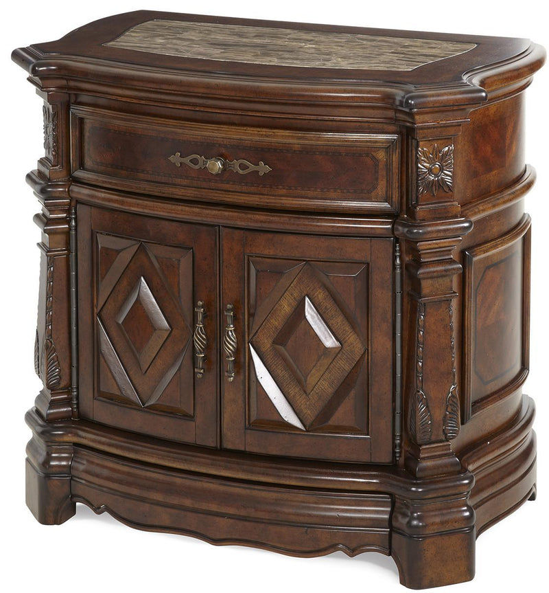 Windsor Court Nightstand in Vintage Fruitwood - Furniture Now (CA)