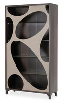 21 Cosmopolitan Curio Center Cabinet in Taupe/Umber - Furniture Now (CA)