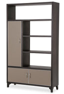 21 Cosmopolitan Left Bookcase in Taupe/Umber - Furniture Now (CA)