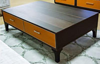 21 Cosmopolitan Rectangular Cocktail Table in Umber/Orange - Furniture Now (CA)