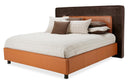21 Cosmopolitan Queen Upholstered Tufted Bed in Orange/Umber - Furniture Now (CA)