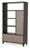 21 Cosmopolitan Right Bookcase in Umber/Taupe - Furniture Now (CA)