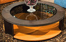 21 Cosmopolitan Round Cocktail Table in Umber/Orange - Furniture Now (CA)
